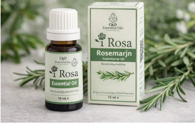 Rozemarijn Etherische Olie – I Rosa – 100% Natuurlijk – Voor Haargroei & Gezonde Hoofdhuid – 10 ml